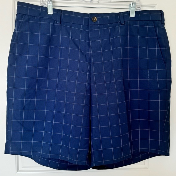 BROOKS BROTHERS For St. Andrew's Links Navy Blue Windowpane Golf‎ Shorts Size 42 - Picture 1 of 11